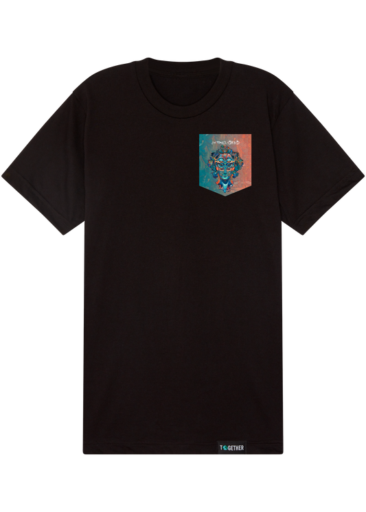 "ShpongleDroid" Organic Pocket  T-Shirt-Black