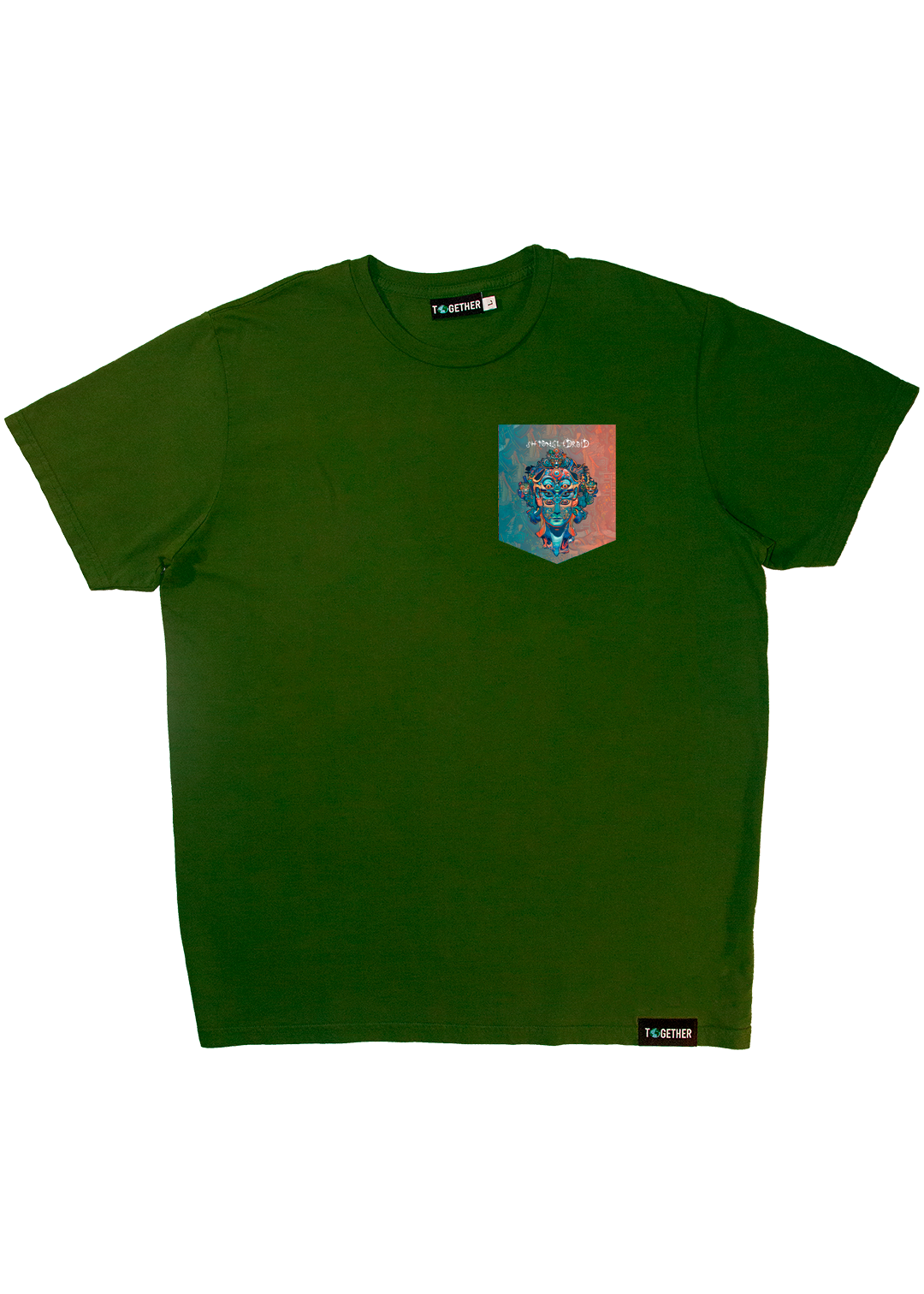 ShpongleDroid Organic Pocket  T-Shirt-Green